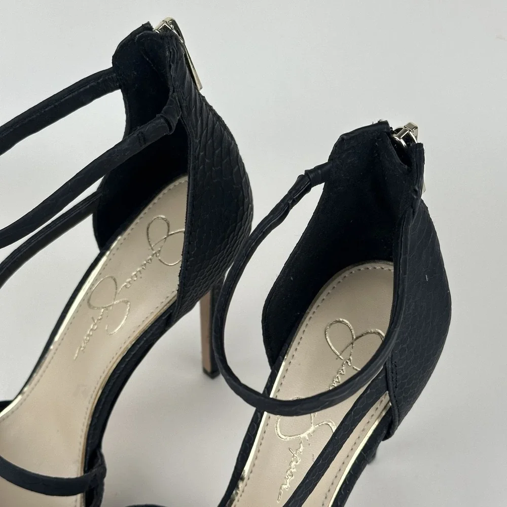 Jessica Simpson Piepper Women's Shoes Black Animal Print D'Orsay Size 9